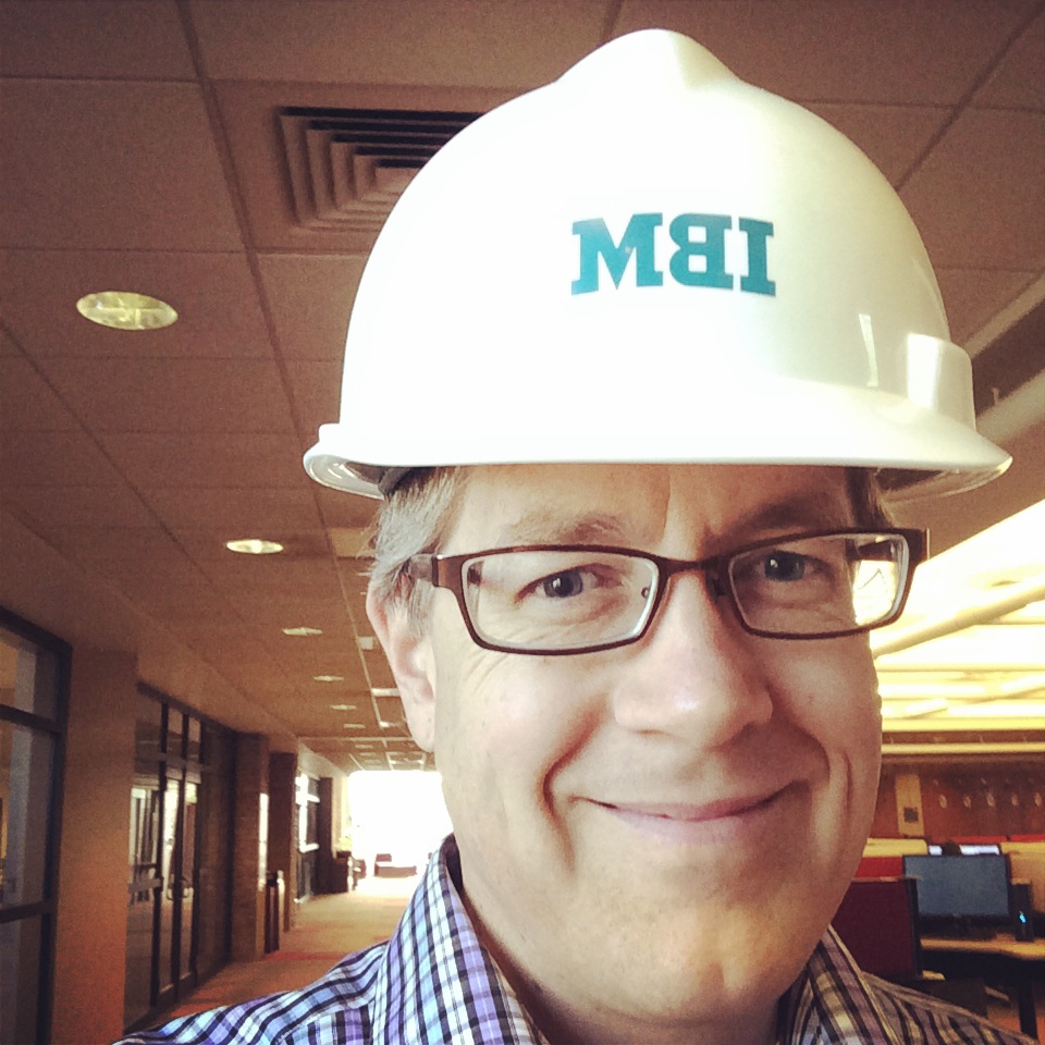 Me wearing an IBM hardhat.